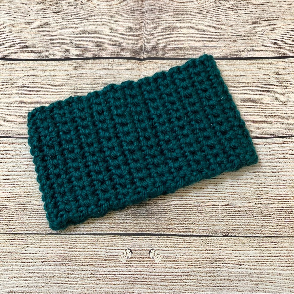 Super CHUNKY Teal Crocheted Handmade Headband